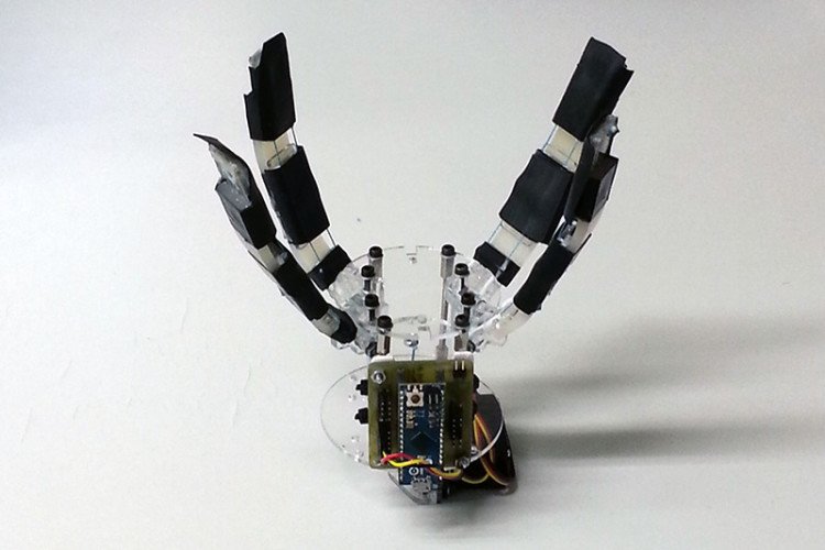 Robot hand — 4 fingers, 2 phalanges