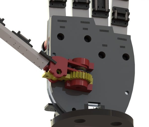 Thumb mechanism detail